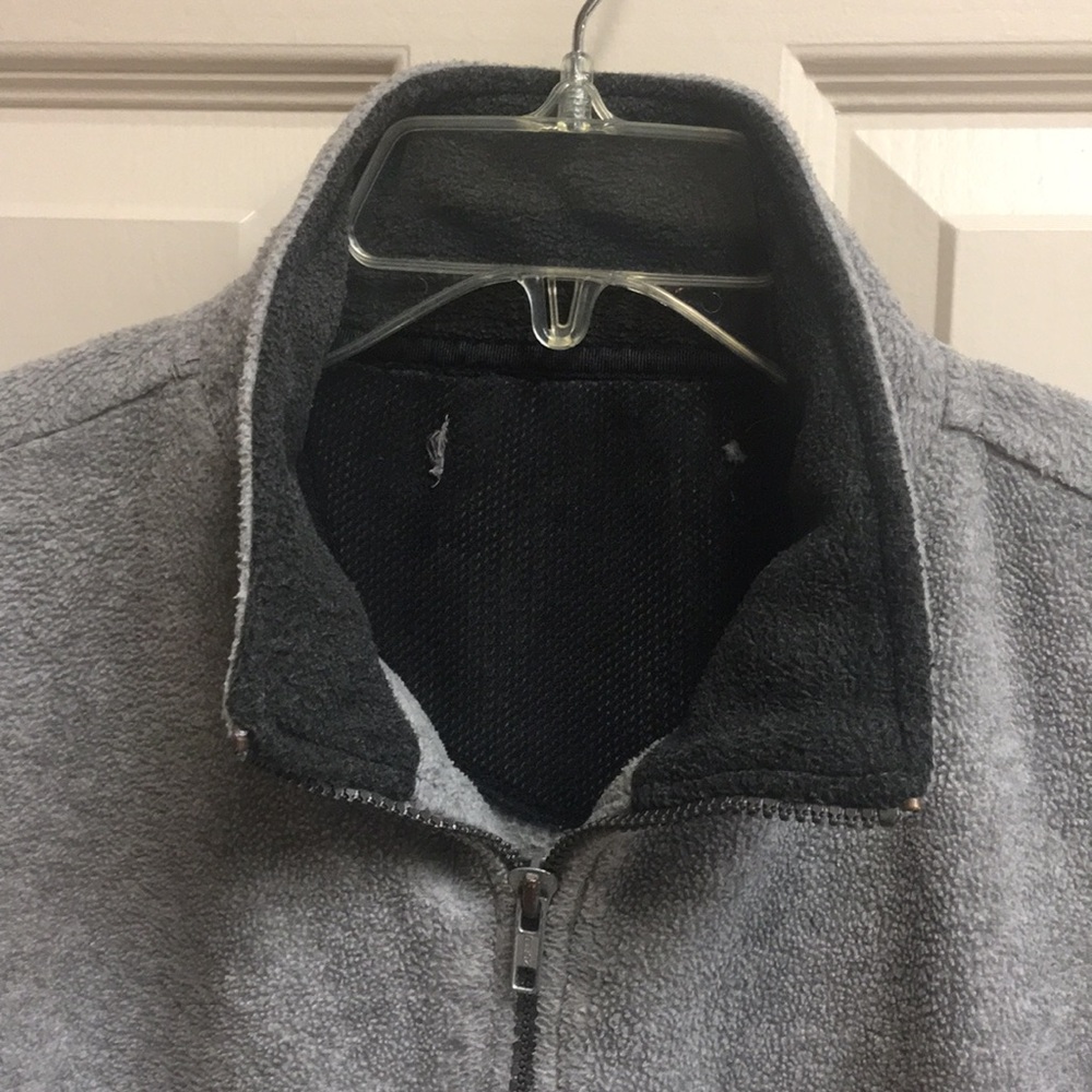 Mens Light Fleece Grey Zip Jacket - Picture 3 of 7